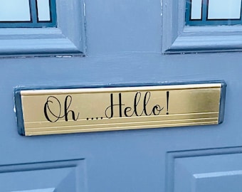 Oh Hello Letterbox Decal: Front Door Vinyl Sticker