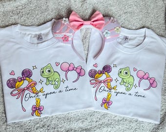 Fairytale Princess Inspired T-Shirt, Magical Theme Park Shirt, Once Upon a Time Tee, Fantasy Castle Trip Top, Girls Matching Holiday Shirt