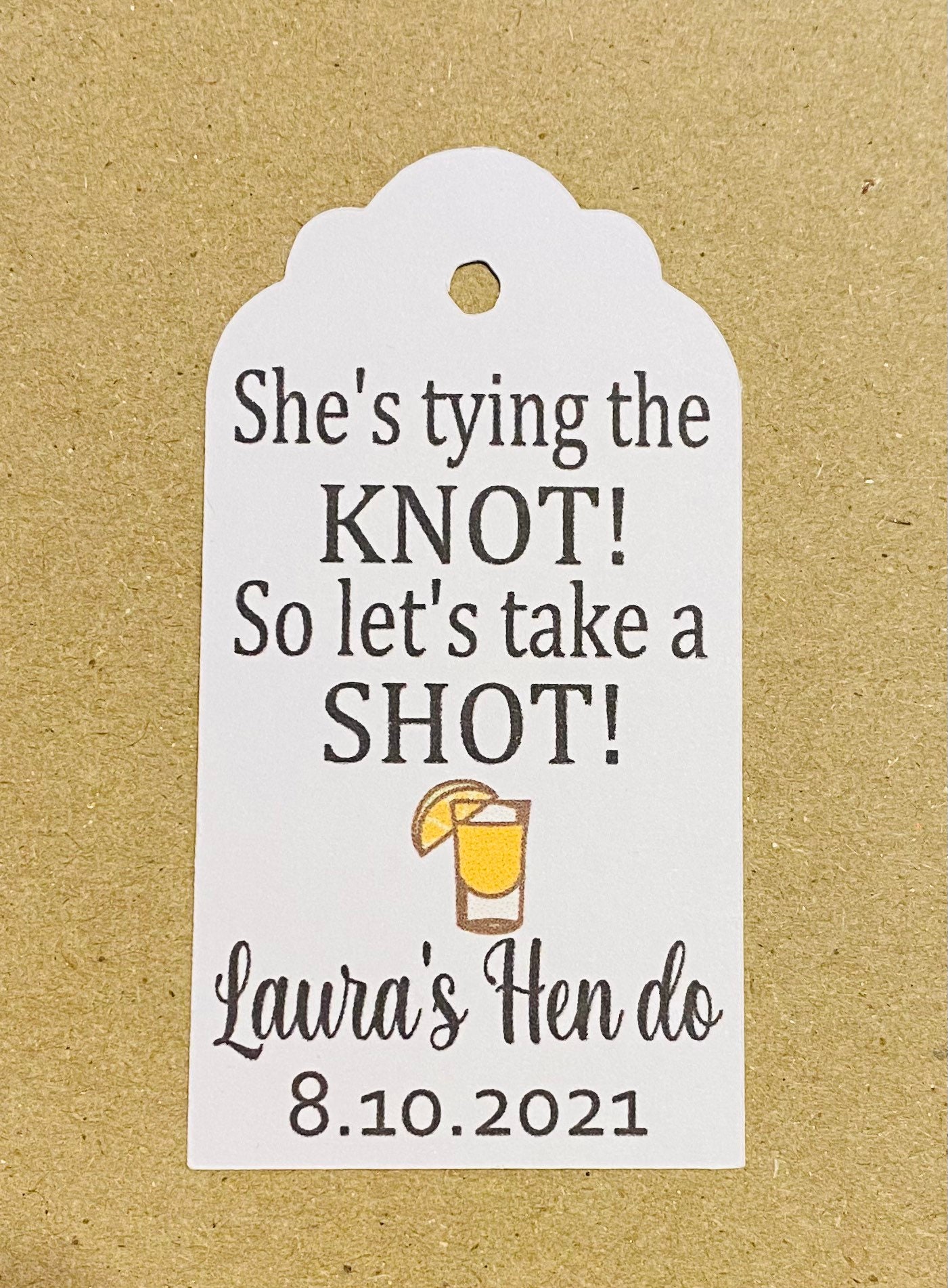 She's Tying the Knot Let's Take A Shot Personalised Etsy UK