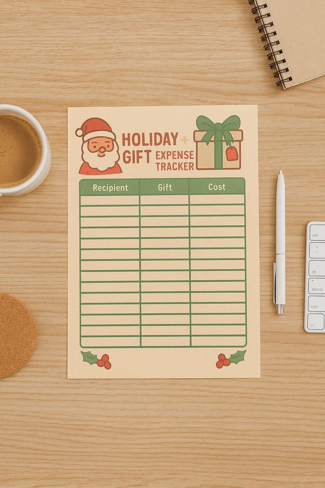 Christmas Budget Planner Printable | Holiday Gift Expense Tracker ...