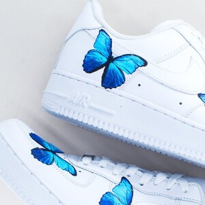 Nike AF1 Air Force 1 Custom BLAUWE VLINDER Alle maten | Etsy