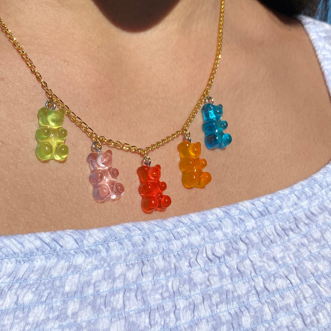 Indie gummy bear necklace | Etsy