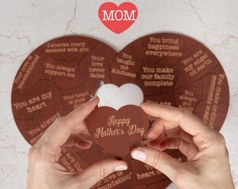 Gründe, warum ich dich liebe, Gründe, warum ich dich liebe, Geburtstagsgeschenk für Mama, Süßes Geschenk für Oma, Gründe, warum ich dich liebe, Holzpuzzle Gründe, Geschenk für Mutter