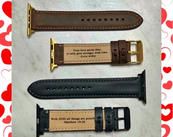 Anniversary Gift Him, Birthday Gift Boyfriend, Personalized Gift Dad Husband, Apple Watch Band 45mm 41mm 44mm 40mm 42mm 38mm, iWatch 7 Band