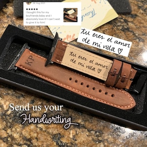 Personalized Leather Apple Watch Band 38mm, 40mm, 41mm, 42mm, 44mm, 45mm, 49mm, Classic Watch Band 1 2 3 4 5 SE 6 7 8 Ultra, Free Engraving