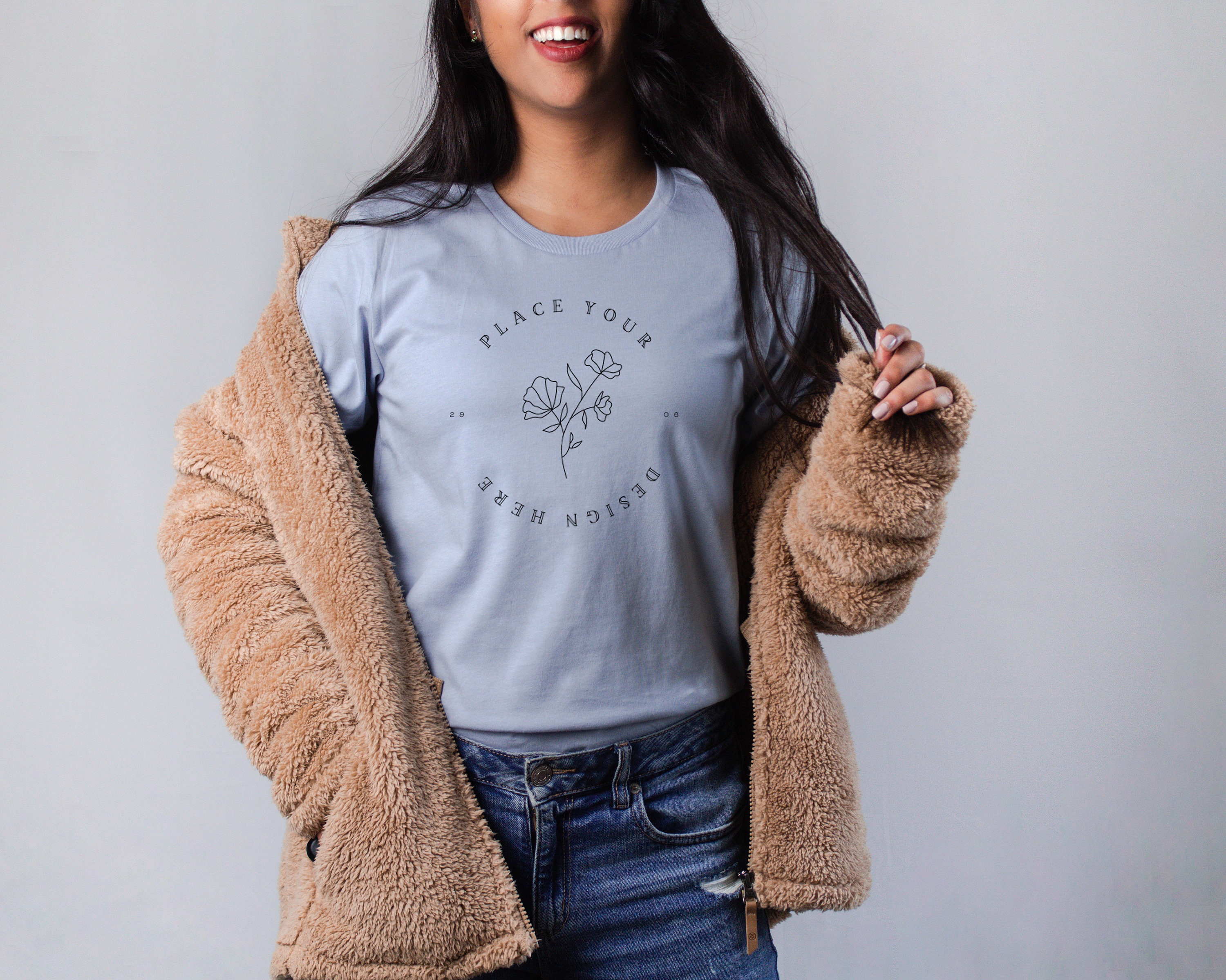 Download Bella Canvas 3001 Mockup Mockup T shirt Mockup Light Blue | Etsy