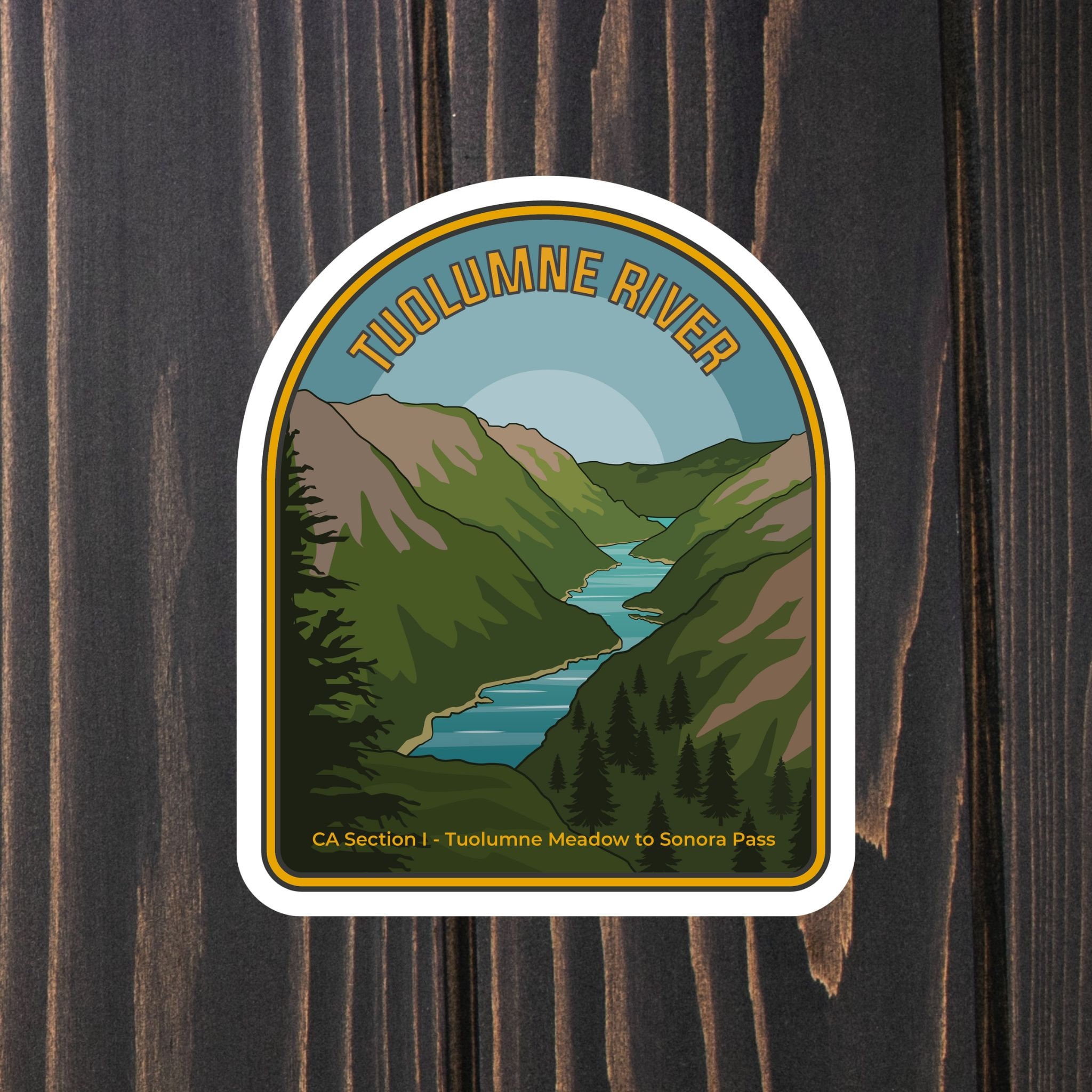 River Sticker Rounded Tuolumne River Sticker Pacific Crest Trail Sticker PCT - Etsy