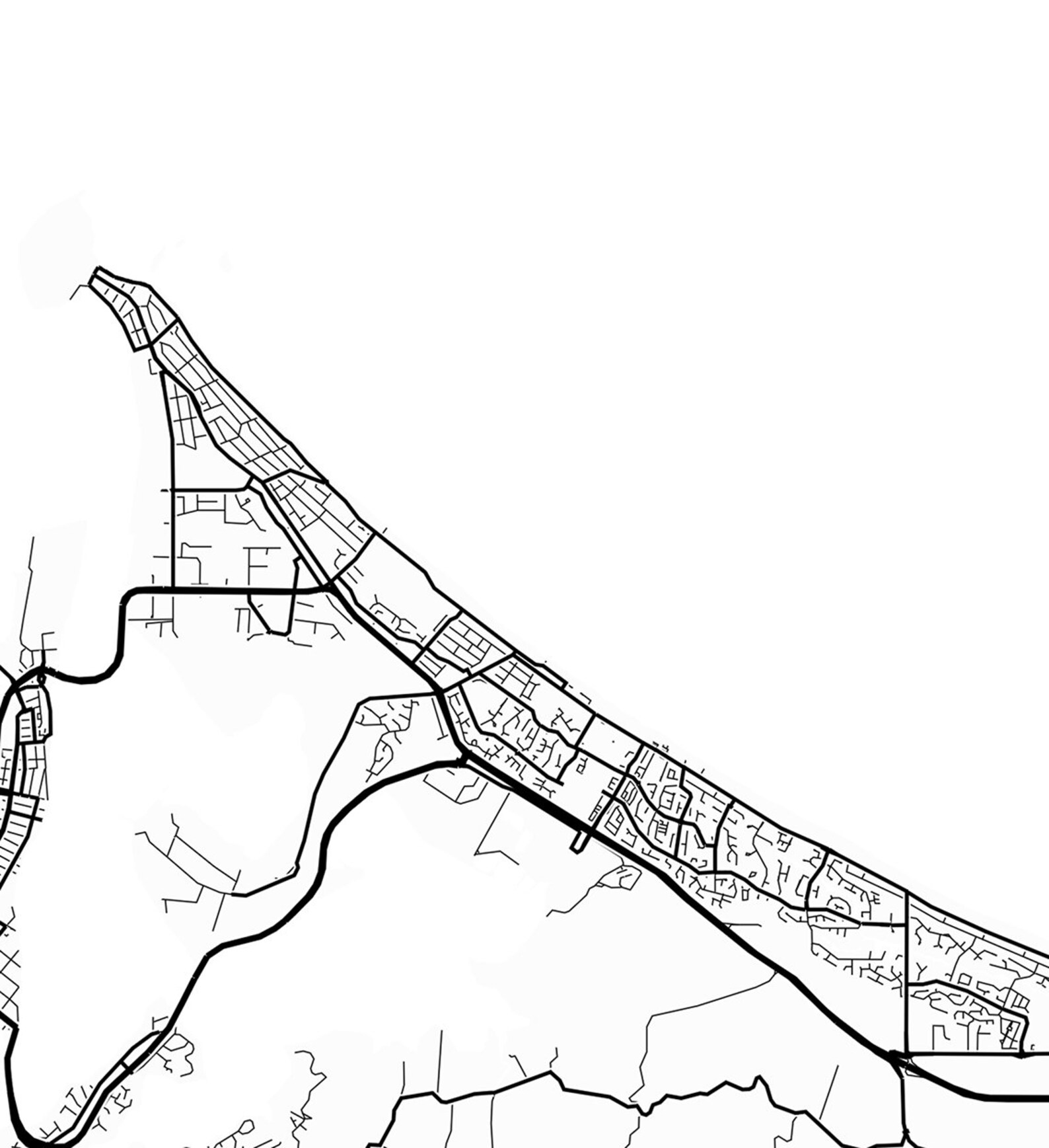 Mount Maunganui Street Map Poster New Zealand Wall Art Home Etsy