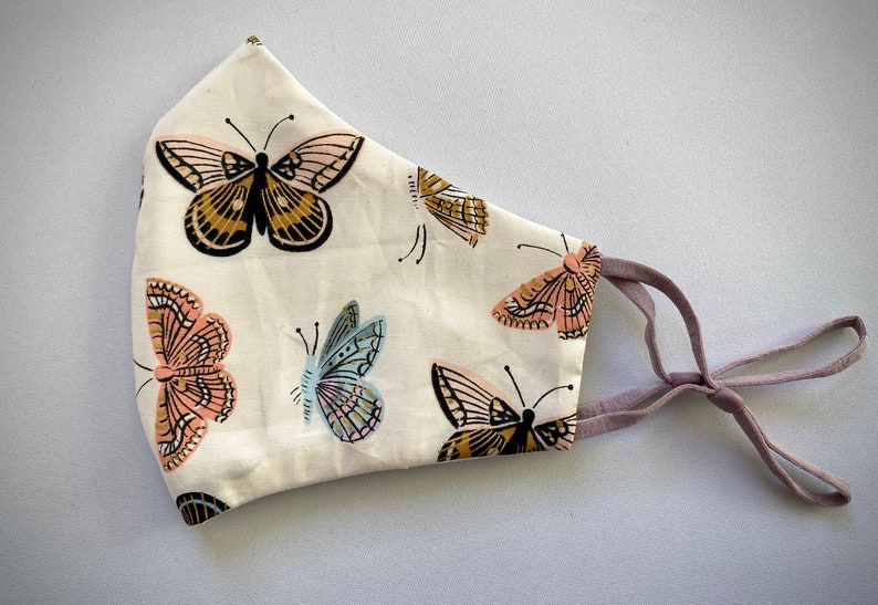 Butterfly Face Mask in Comfortable Design Fabric by Rifle Etsy