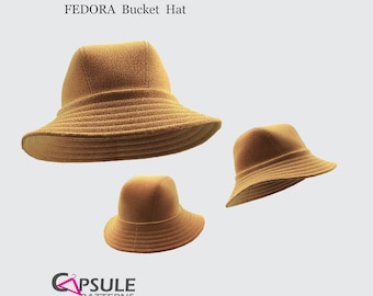 Bucket Hat PDF sewing pattern-Fedora digital sewing pattern