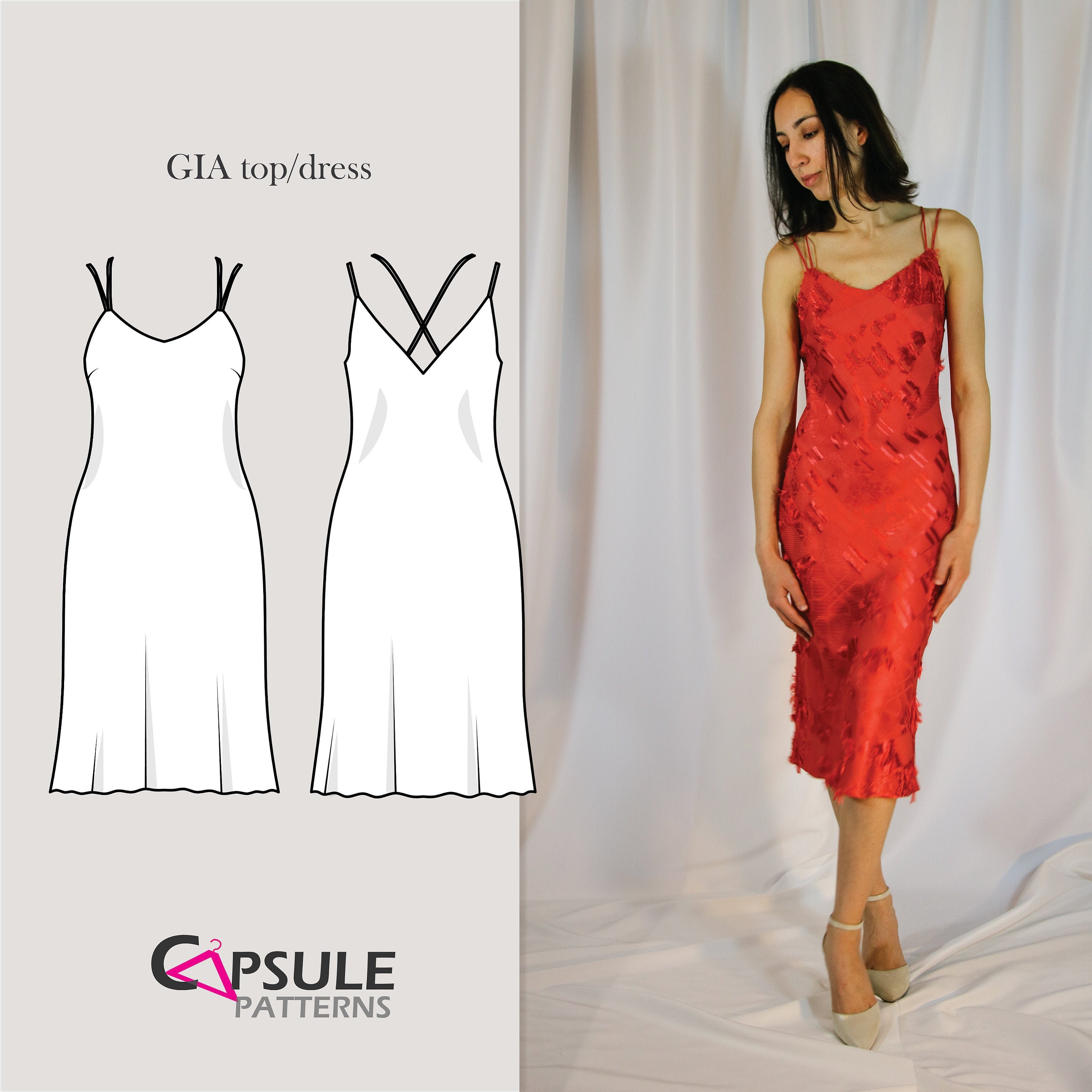 Slip dress/ Bias cut slip dress/ Bias top/ Slip top sewing Etsy