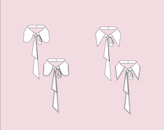 Collar Sewing pattern/ Collar bow tie/Gift sewing pdf sewing pattern - Nicola