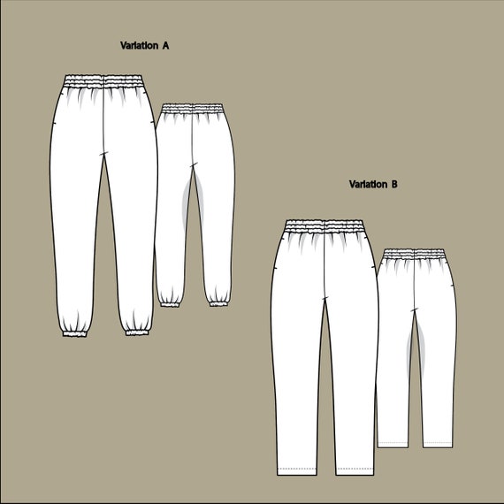 Sweatpants Sewing Pattern Joggers PDF Pattern Pants Digital Pattern Drew Etsy