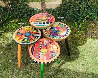 3 Legged Side Table Etsy