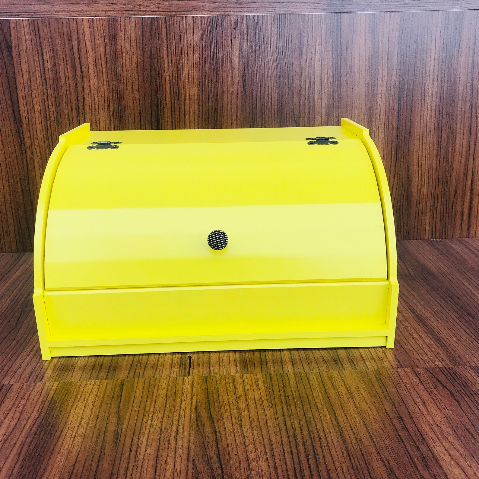 Yellow Bread Box Modern Bread Box Wooden Bread Box Bread Etsy