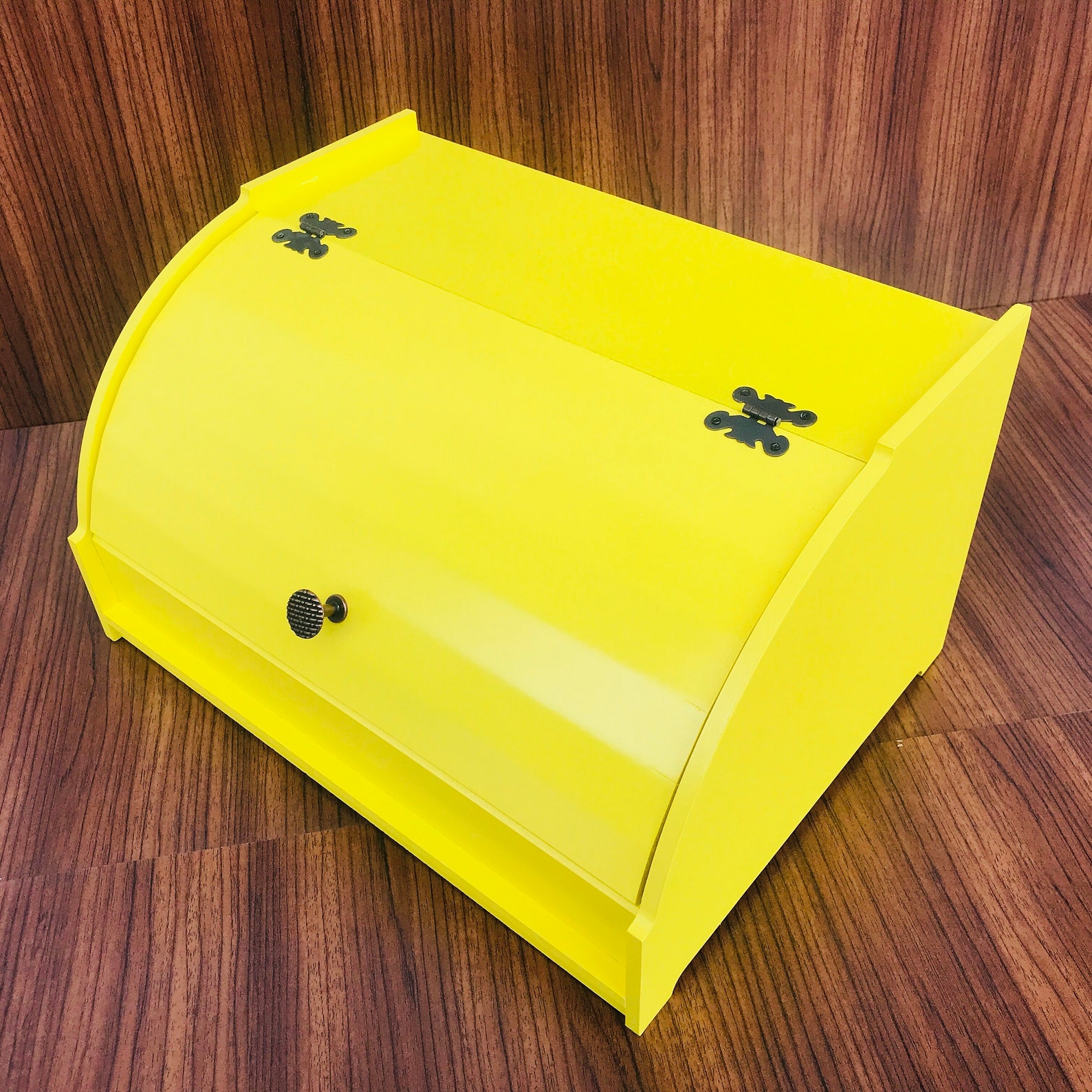 Yellow Bread Box Modern Bread Box Wooden Bread Box Bread Etsy