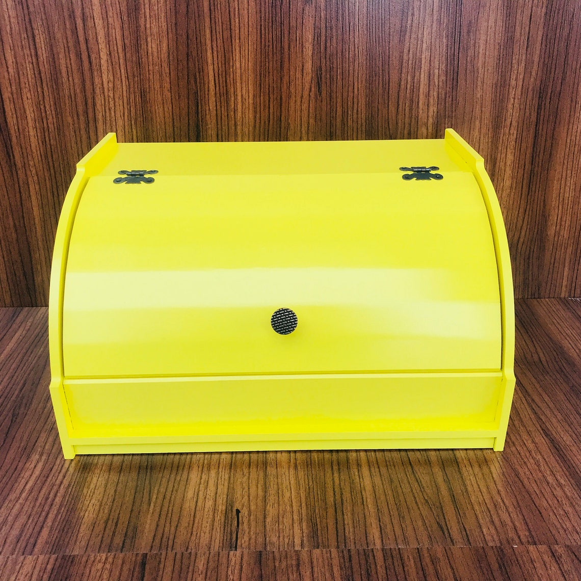 Yellow Bread Box Modern Bread Box Wooden Bread Box Bread Etsy