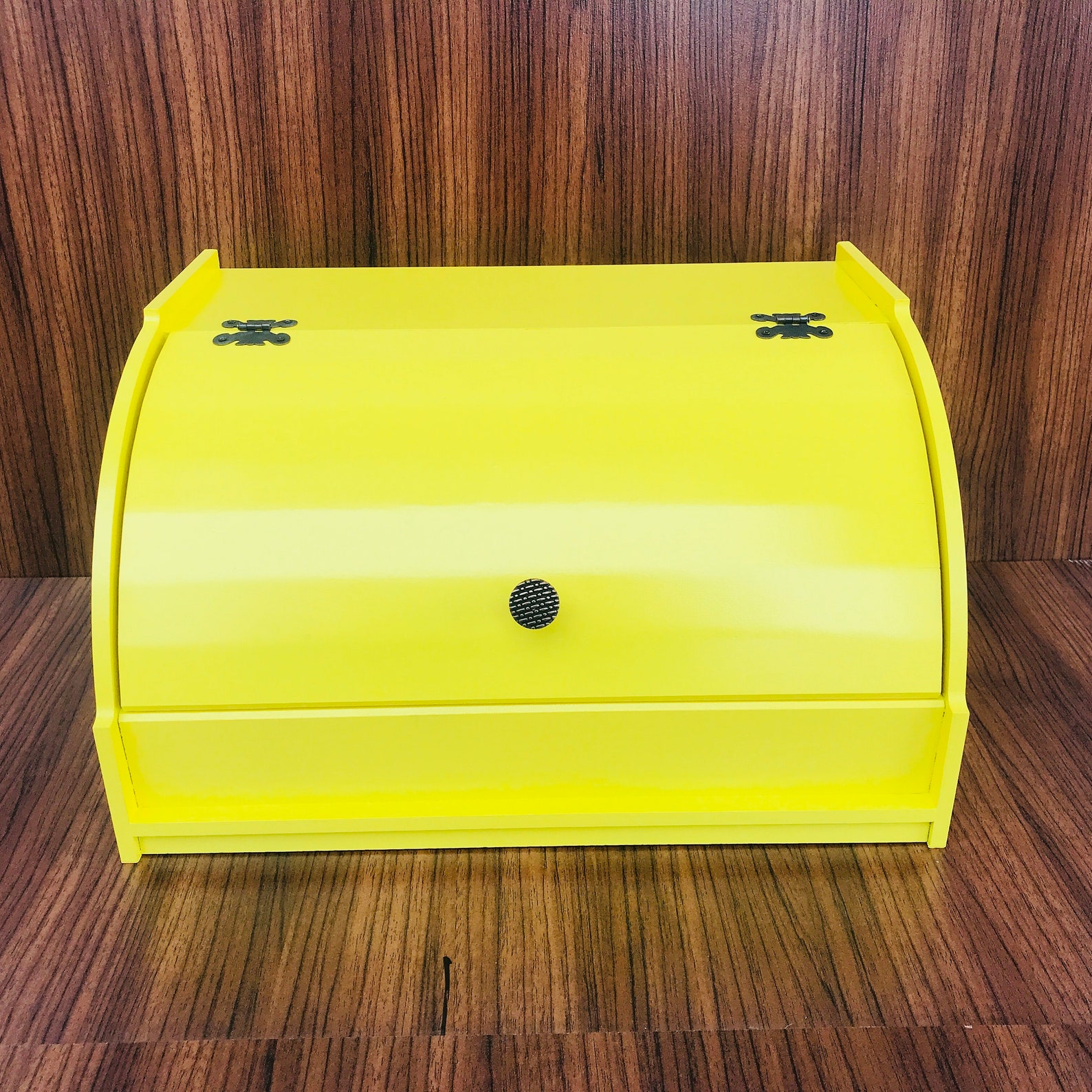 Yellow Bread Box Modern Bread Box Wooden Bread Box Bread Etsy