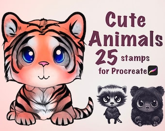 Stempels schattige dieren voortplanten – Doodles (digitale download)