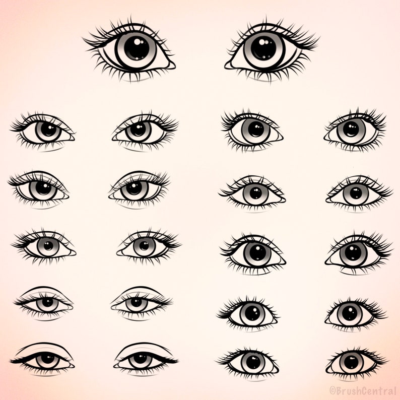 Eye Stamps for Procreate Easy Eyes Etsy