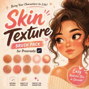 Hudtexturborstar för Procreate - Easy Skin