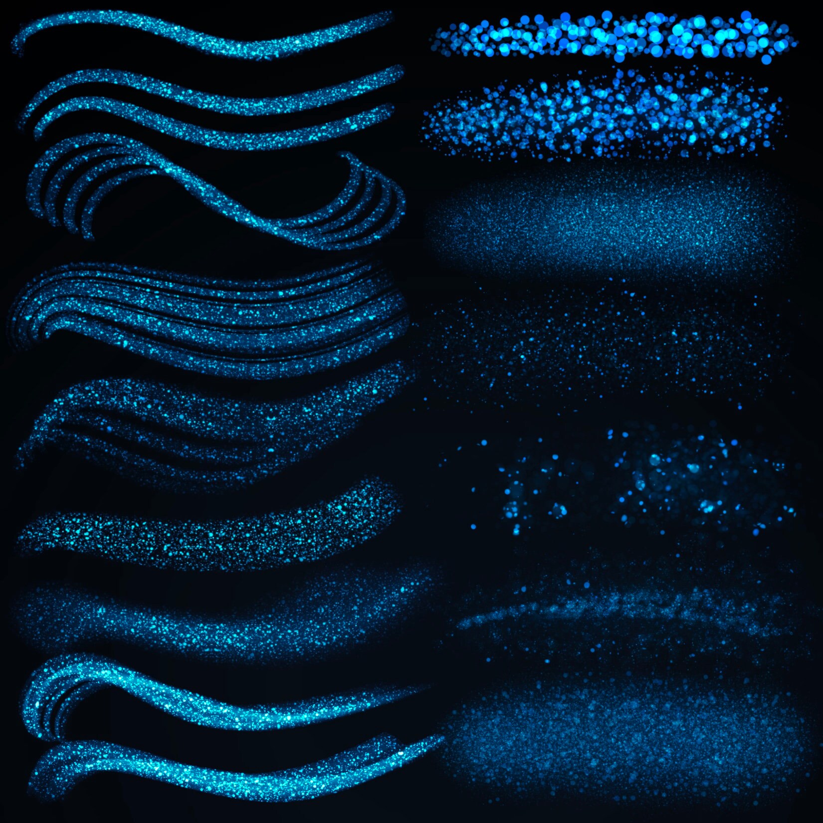 Glitter Brushes for Procreate - Etsy