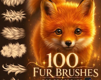 100 Fur Brushes for Procreate - Easy Fur