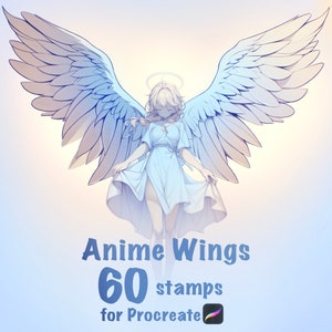Wing Stamps for Procreate - Easy Anime Wings