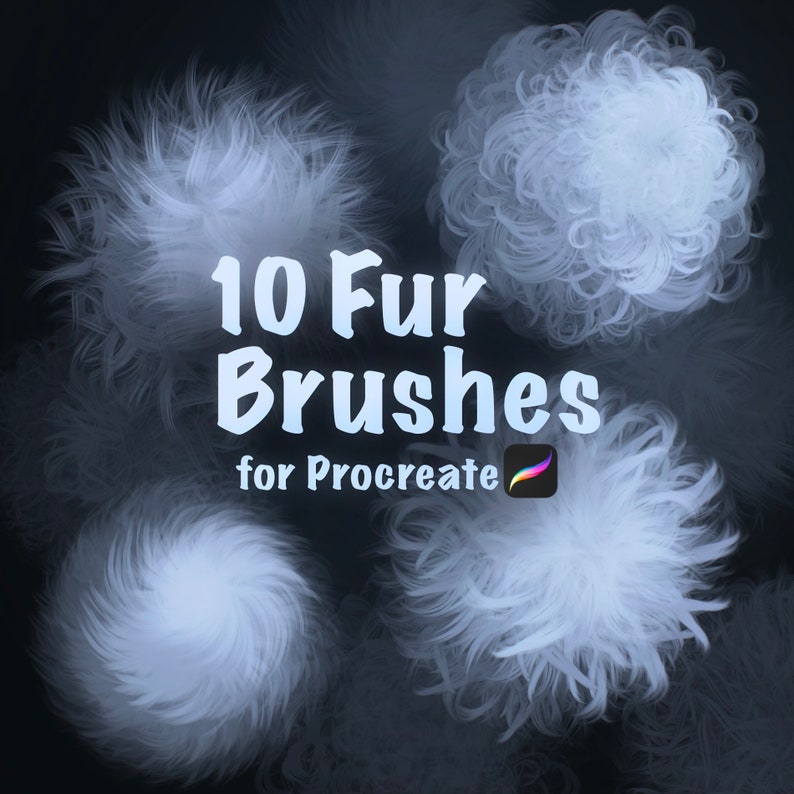 Realistic Fur Brushes for Procreate Easy Fur Etsy