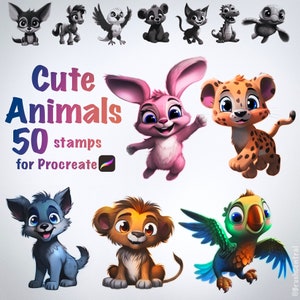 Cute Animals - Stamps for Procreate