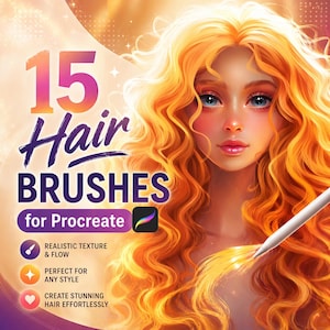 Cepillos para el cabello para Procreate