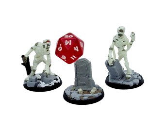 Painted Graveyard Bundle -  Enemies, 28mm, DnD Miniatures, D&D, Mini