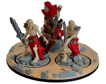 Painted Skeleton Strikers-  Enemy, 28mm, DnD Miniatures, D&D, Mini