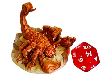 Painted Clockwork Scorpion-  Enemy, 28mm, DnD Miniatures, D&D, Mini