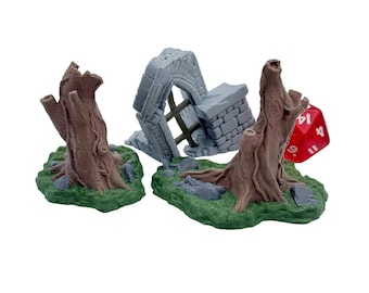 Painted Terrain Scatter-  Terrain, 28mm, DnD Miniatures, D&D, Mini