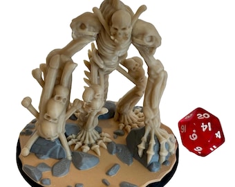Painted Bone Golem-  Enemy, 28mm, DnD Miniatures, D&D, Mini