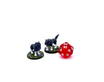 Painted Wolf Pack Bundle -  Enemies, 28mm, DnD Miniatures, D&D, Mini