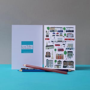 Set van 5 Surbiton-kaarten, Surbiton Station, Maple Road, notitiekaart, bedankkaart, wenskaart, dezelfde dag verzonden