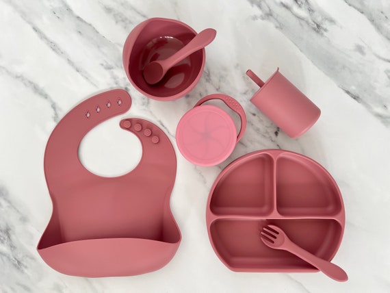 TYRY.HU Silicone Baby Bowls with Suction Set, Baby Bowls and Spoons & Fork