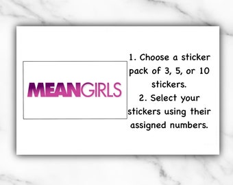 Mean Girls Sticker Pack Waterproof Sticker for Laptop, Water