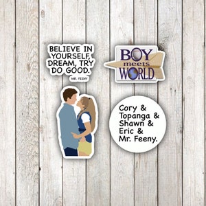 Boy Meets World Sticker Pack | Waterproof Sticker | For Laptop, Water bottle,  Notebooks and More! Bridesmaids Gifts