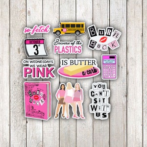 Mean Girls Sticker Pack | Waterproof Sticker | For Laptop, Water bottle,  Notebooks and More! Bridesmaids Gifts