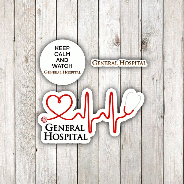 General Hospital Digital Stickers | For Laptop, Water bottle, Notebooks and More! Bridesmaids Gifts