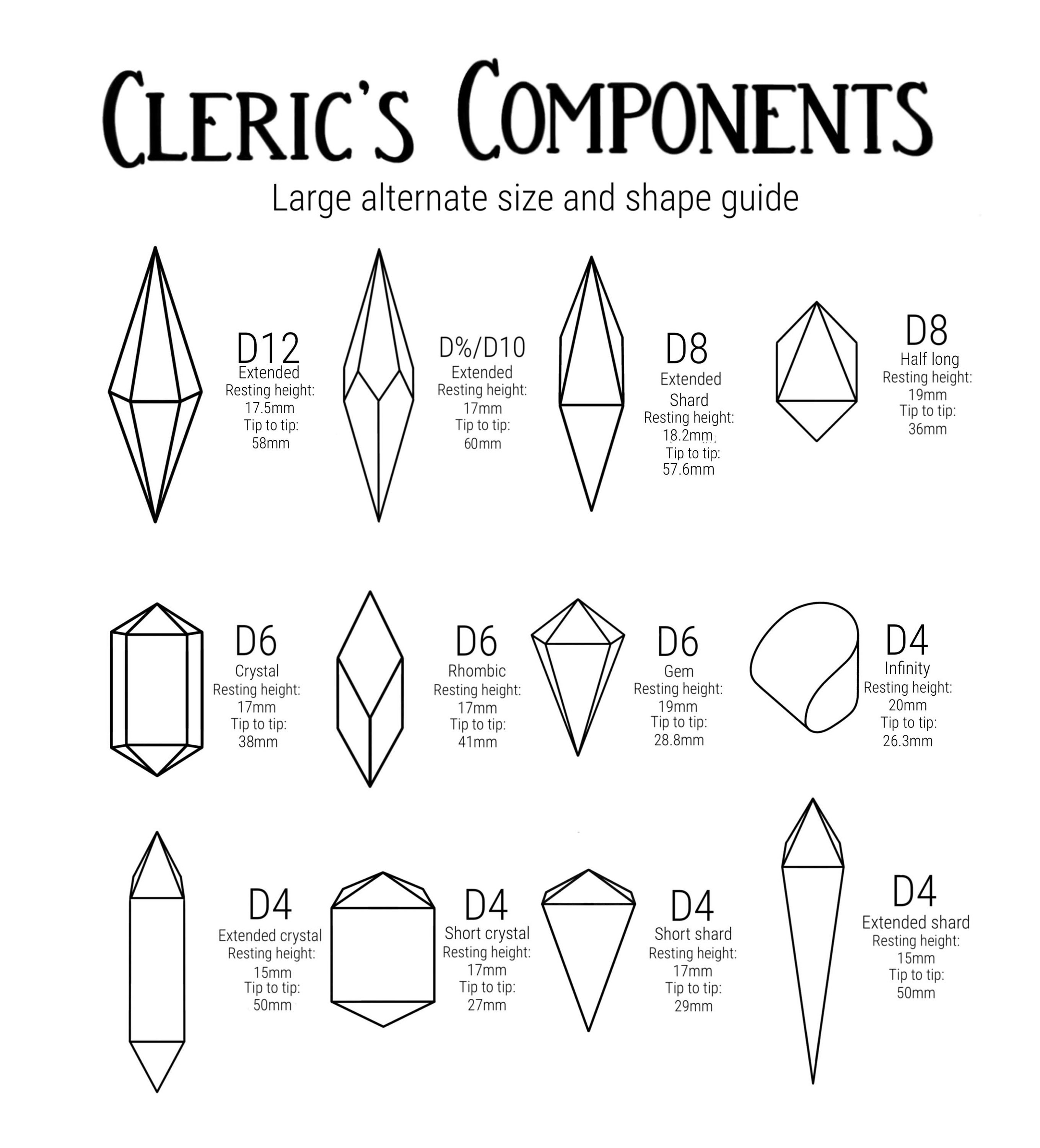 Large Master Dice Set 7 Piece Custom Dice Masters Etsy