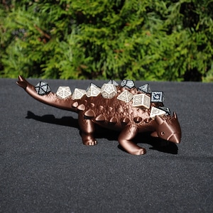 Angus the Ankylosaurus - RachMakes - Dice Holder - Dinosaur