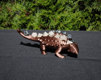 Angus the Ankylosaurus - RachMakes - Dice Holder - Dinosaur