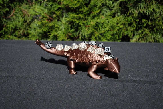 Angus the Ankylosaurus - RachMakes - Dice Holder - Dinosaur