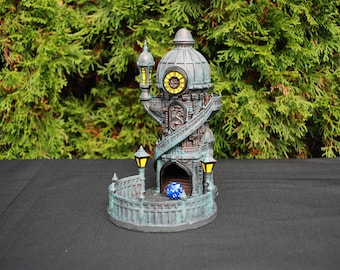 Torre de dados estilo steampunk