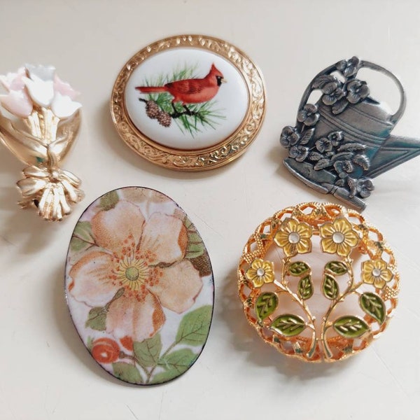 Birds and Blooms Pin Etsy Denmark