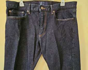 36x30 Gap Denim Slim Rinsed Blue Denim Men's Jeans 29" Inseam